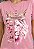 T-SHIRT FEMININA - LEÃO YESHUA COROA - COR ROSA - Imagem 4