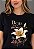 T-SHIRT FEMININA - DEUS CUIDA DE MIM - COR PRETO - Imagem 5