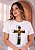 T-SHIRT FEMININA - CRUZ LEÃO - COR MARFIM - Imagem 1