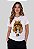 T-SHIRT FEMININA - COROA LEÃO CORDEIRO COLORIDO - COR MARFIM - Imagem 2