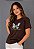 T-SHIRT FEMININA - TRANSFORMADA - COR MARROM - Imagem 5