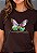 T-SHIRT FEMININA - TRANSFORMADA - COR MARROM - Imagem 2