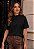 T-SHIRT GOLA ALTA PREMIUM BÁSICA- COR PRETO - Imagem 3
