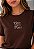 T-SHIRT FEMININA - CRISTO EU TE AMO - COR MARROM - Imagem 4