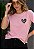 T-SHIRT FEMININA -JESUS SALMOS 147:3 - COR ROSA - Imagem 6