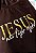 T-SHIRT FEMININA - JESUS MEU LUGAR SEGURO - COR MARROM - Imagem 4