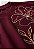 T-SHIRT FEMININA - FLOR ELEGANTE - COR BORDO - Imagem 4