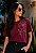 T-SHIRT FEMININA - FLOR ELEGANTE - COR BORDO - Imagem 7