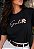 T-SHIRT FEMININA - GRATA FLOR - COR PRETO - Imagem 1