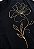 T-SHIRT FEMININA - FLOR ELEGANTE - COR PRETO - Imagem 5