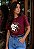 T-SHIRT FEMININA - IMUTÁVEL FLORES - COR BORDÔ - Imagem 8