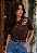 T-SHIRT FEMININA - MAIS DE TI E MENOS DE MIM - COR MARROM - Imagem 5