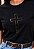 T-SHIRT FEMININA - JESUS VIVE CRUZ - COR PRETO - Imagem 1