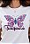 T-SHIRT FEMININA - BORBOLETA TRASNFORMADA- COR MARFIM - Imagem 1