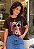 T-SHIRT FEMININA - GATO CHIC - COR MARROM - Imagem 5