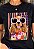 T-SHIRT FEMININA - CACHORRO FLORES - COR PRETO - Imagem 1
