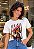 T-SHIRT FEMININA - CACHORRO DE ÓCULOS - COR MARFIM - Imagem 5