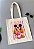 ECOBAG BOLSA DE ALGODÃO CRU - CACHORRO FLORES - Imagem 1