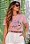 T-SHIRT FEMININA - FLOR O SENHOR É MEU REFÚGIO - COR ROSA - Imagem 6