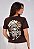 T-SHIRT FEMININA - PERDOADO PERDIDO MAS AGORA FUI SALVO - COR MARROM - Imagem 6
