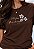 T-SHIRT FEMININA - ELE FARÁ FLORIR DE NOVO - COR MARROM - Imagem 1