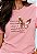 T-SHIRT FEMININA - BORBOLETA ELE É O MEU DEUS - COR ROSA - Imagem 1