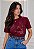 T-SHIRT FEMININA - POR CAUSA DA SUA FÉ - COR BORDÔ - Imagem 5