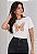 T-SHIRT FEMININA - BORBOLETA RENDA COM LAÇO - COR MARFIM - Imagem 5