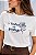 T-SHIRT FEMININA - O SENHOR ME PROTEGE - COR MARFIM - Imagem 1
