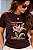 T-SHIRT FEMININA - FLOR DEUS FAZ FLORESCER - COR MARROM - Imagem 1