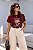 T-SHIRT FEMININA - FLOR DEUS FAZ FLORESCER - COR BORDÔ - Imagem 6