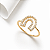 Anel ferradura diamantes em ouro 18k - Imagem 1