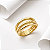 Anel Bamboo em prata 925 banhado a ouro 18k - Imagem 1