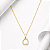 Colar estribo em prata 925 banho ouro 18k - Imagem 1