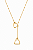 colar gravata estribo prata 925 banhado ouro 18k - Imagem 2