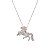 Colar cavalo zircônia cravejada prata 925 - Imagem 2