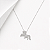 Colar cavalo zircônia cravejada prata 925 - Imagem 1