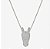 Colar carinha diamantes em ouro branco. - Imagem 1