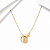 Colar sela estribos ouro branco ponto em diamante em ouro 18k - Imagem 1