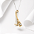 Colar bota estribo prata 925 com detlahes banhado a ouro 18k - Imagem 2