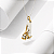 Colar bota estribo prata 925 com detlahes banhado a ouro 18k - Imagem 1