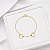Pulseira bridão prata 925 banhado ouro 18k - Imagem 1