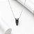 Colar carinha diamantada rodio negro em prata 925 - Imagem 1
