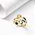 Anel estribo duplo prata 925 banhado ouro 18k - Imagem 1
