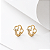 Brinco argola bridão zirconia cravejada prata 925 banhada ouro 18k. - Imagem 1