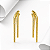 Brinco Bamboo prata 925 banhado a ouro 18k - Imagem 1