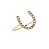Anel  ferradura  zirconia cravejada prata 925 banhado a ouro 18k - Imagem 2