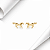 Brinco cavalo prata 925 banhado ouro 18k - Imagem 1