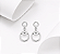 Brinco bridão pendente zirconia cravejada prata 925 - Imagem 1