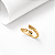 Anel pata cavalo prata 925 banhado ouro 18k - Imagem 1